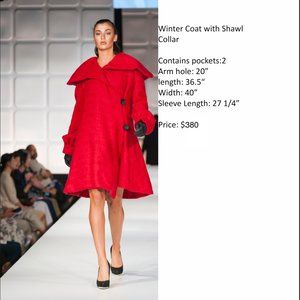 New Winter Coat with Shawl Collar